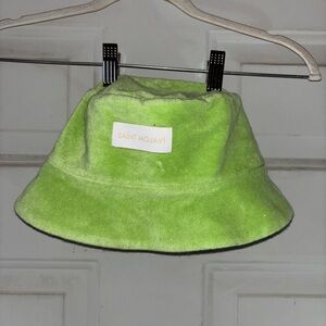 Saint Mojavi lime green velour bucket hat